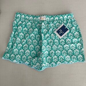 Roller Rabbit x Target Women’s Stamped Floral Poplin Boxer Shorts Teal size M